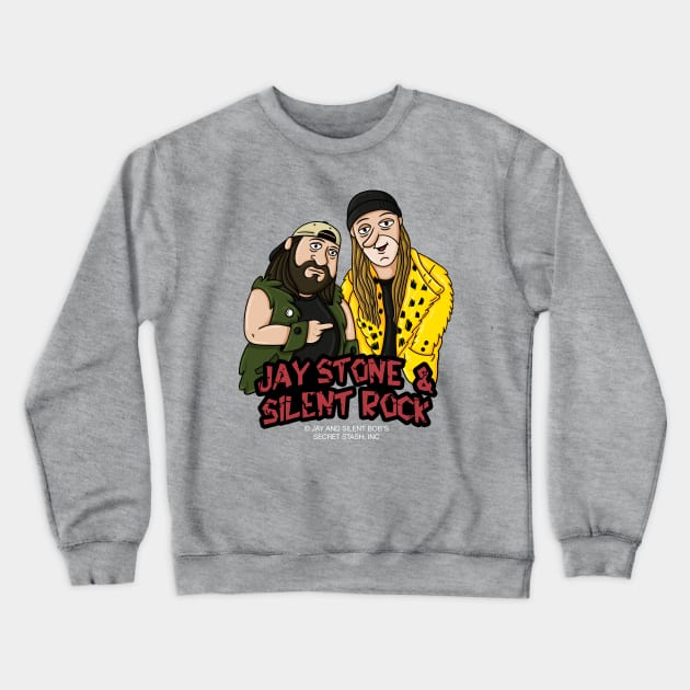 Jay Stone & Silent Rock Crewneck Sweatshirt by Moe Tees